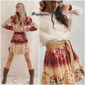 NWT, Anthropologie, Thessaly Tiered Mini Skirt